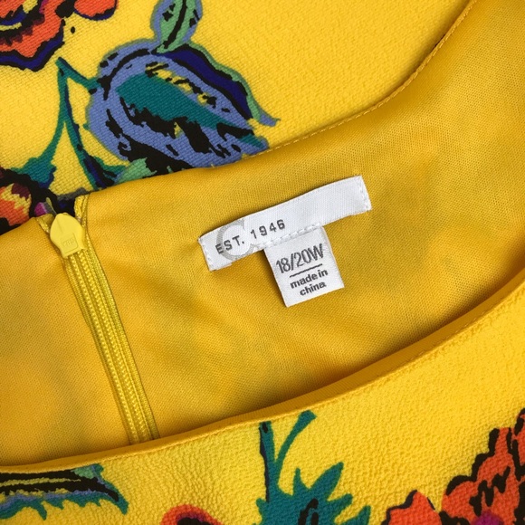 SOLD l Plus Yellow Floral Ruffle Sleeve Dress - Picture 7 of 8